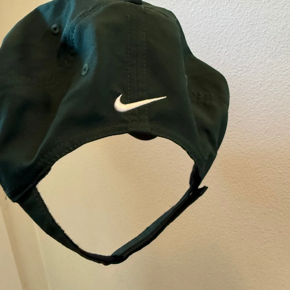 Nike Golf Legacy91 Dri-FIT Adjustable Performance Hat Forest Green Swoosh Cap